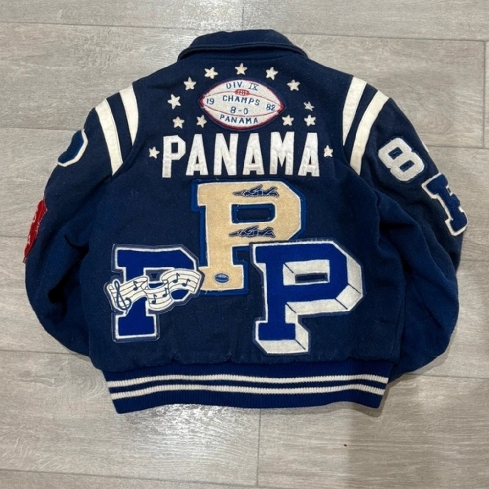 Patchwork Varsity Jacket Blue: Vintage 1982 - image 5